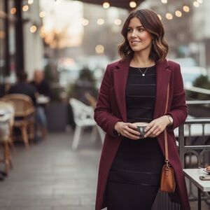 Next Women's Deep Burgundy Teddy Jacket